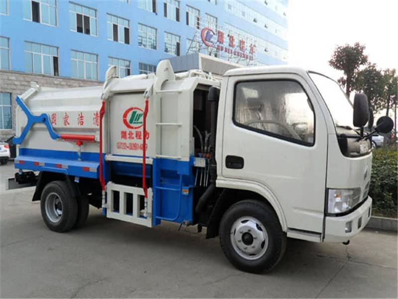 東風(fēng)5方側(cè)裝掛桶式垃圾車
