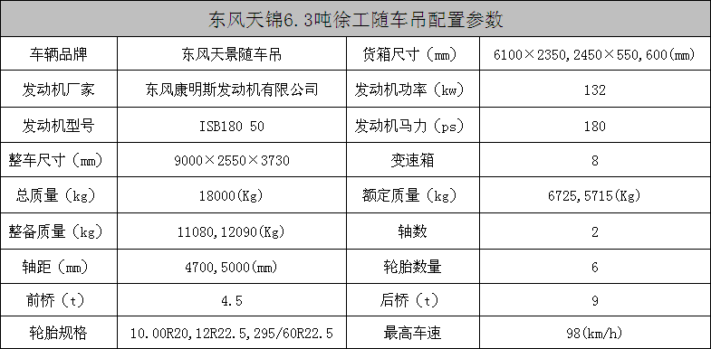 東風(fēng)天錦單橋隨車吊