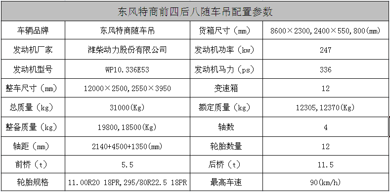 東風(fēng)特商16噸徐工隨車吊