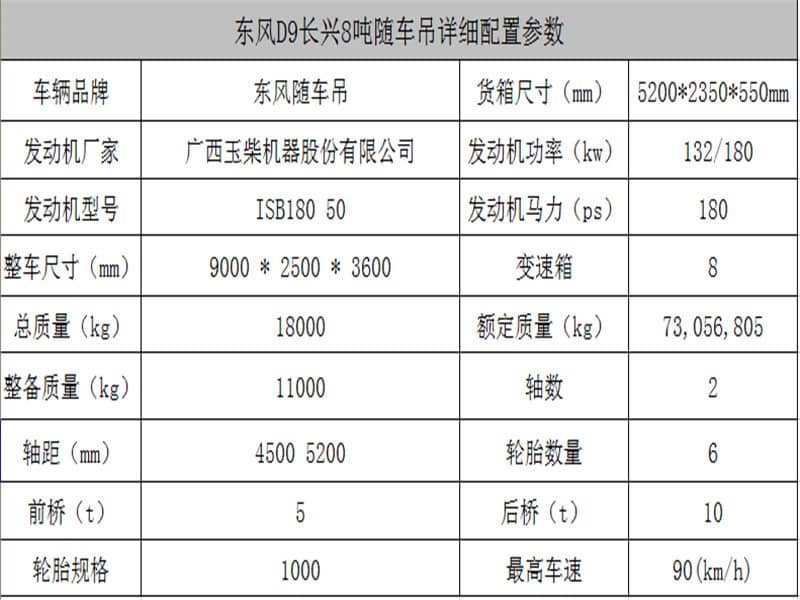 多利卡D9隨車吊