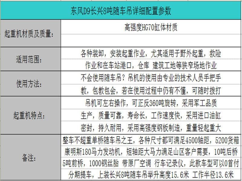 多利卡D9隨車吊