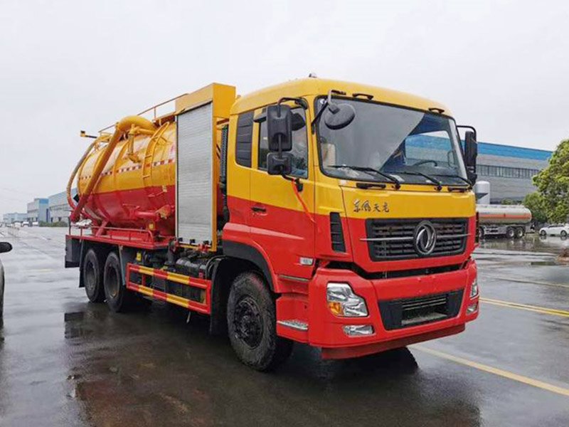 東風(fēng)天龍后雙橋清洗吸污車(chē) 吸污力大