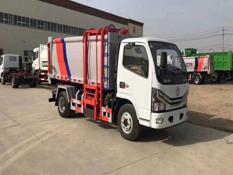 國六小型側裝掛桶垃圾車