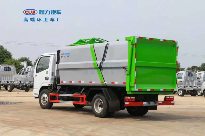 東風(fēng)多利卡D6掛桶壓縮垃圾車