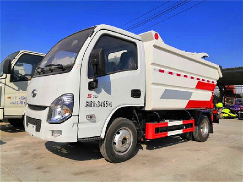 后掛桶垃圾車躍進S70國六4方無泄漏垃圾車重磅大甩賣