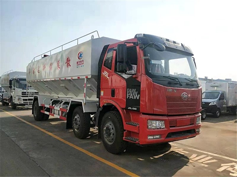 程力解放30方散裝飼料車廠家