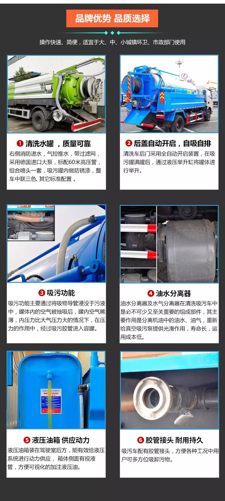 國六東風(fēng)大多利卡一體式10方清洗吸污車