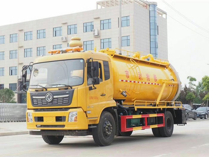 國(guó)六東風(fēng)天錦一體式14方清洗吸污車