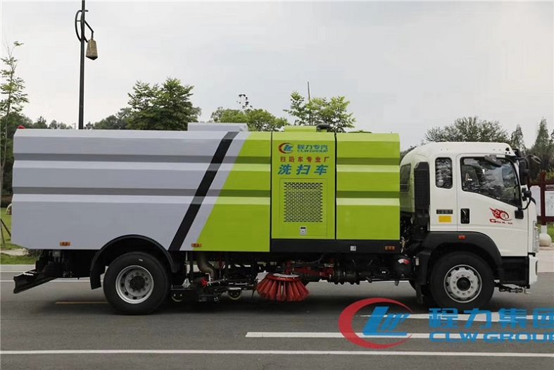 國六重汽豪沃16方洗掃車-9水/7塵