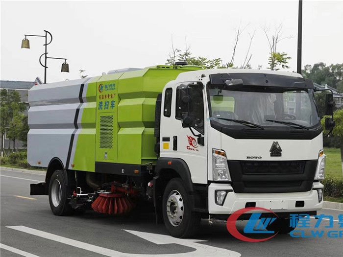 國六重汽豪沃16方洗掃車-9水/7塵