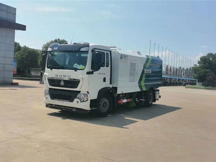 國六重汽T5G 16方洗掃車-9水/7塵