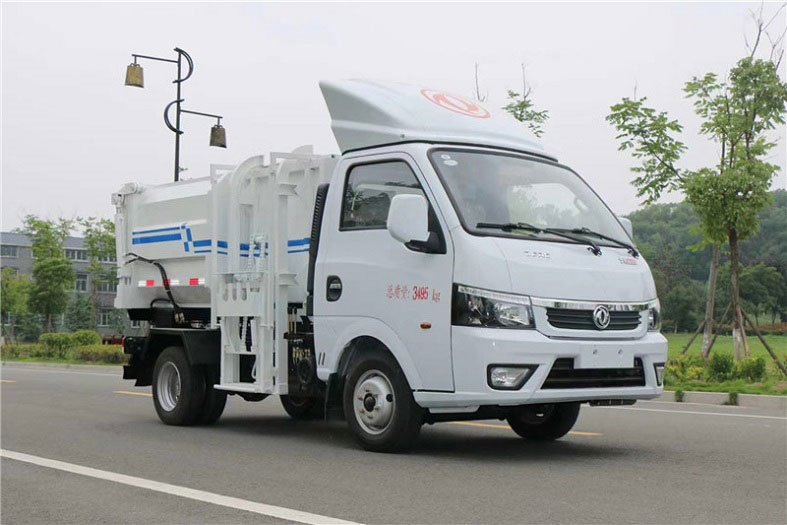 國六東風(fēng)途逸藍(lán)牌4方側(cè)裝壓縮垃圾車