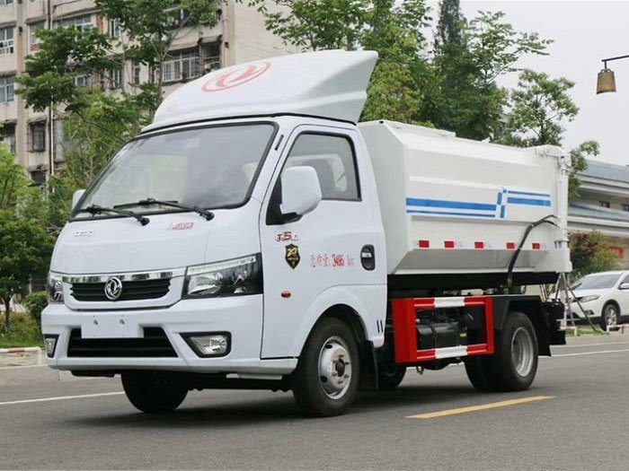 國六東風(fēng)途逸藍(lán)牌4方側(cè)裝壓縮垃圾車