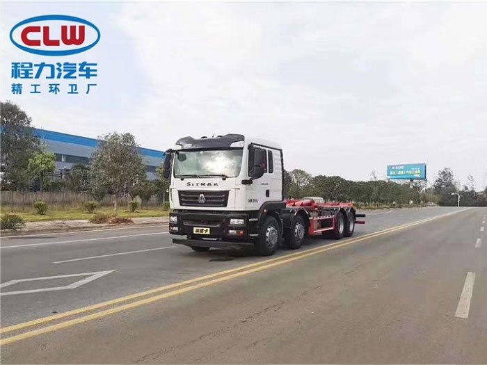 國六重汽前四后八30噸勾臂垃圾車