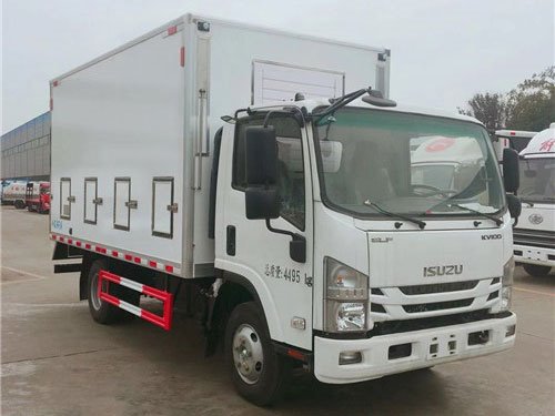 國六慶鈴五十鈴藍(lán)牌雛禽運(yùn)輸車-4.1米雛雞運(yùn)輸車
