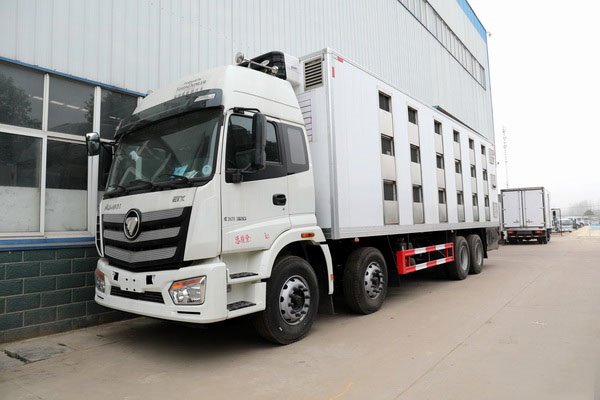 國六福田歐曼前四后八鋁合金畜禽運輸車