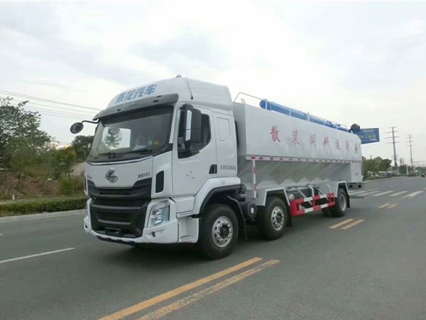 國六40方散裝飼料運(yùn)輸車