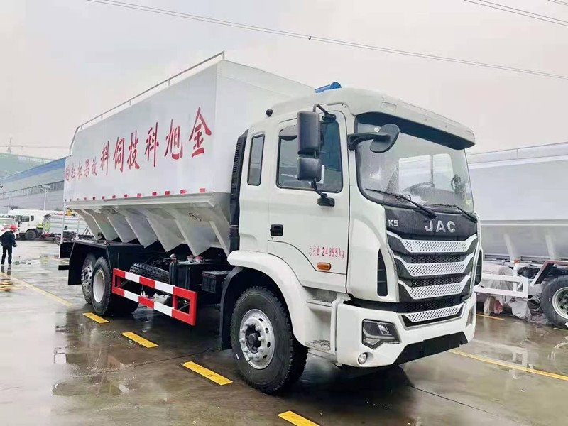 國(guó)六江淮6*2鋁合金散裝飼料運(yùn)輸車