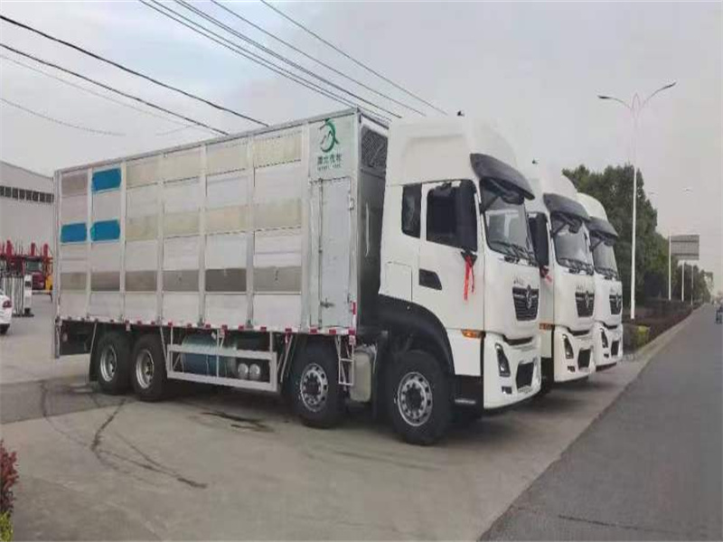 鋁合金畜禽運(yùn)輸車東風(fēng)天龍前四后八運(yùn)豬車廠家直銷