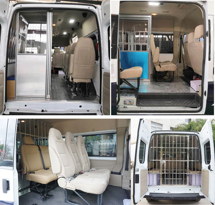 國(guó)六江鈴福特新世代15座囚車(chē)