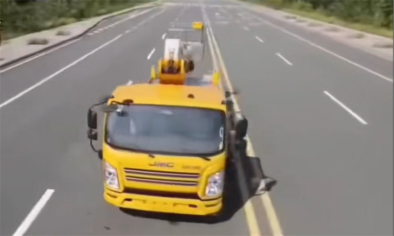 25米高空作業(yè)車黃牌伸縮臂