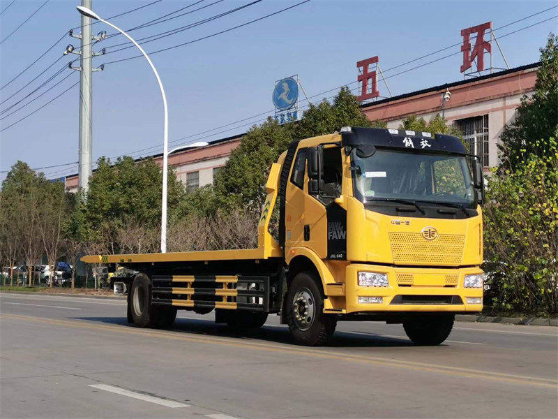 國六解放J6一拖二清障車配置圖片