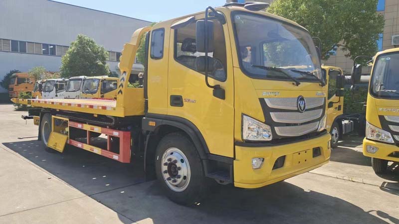 福田奧鈴6噸板一拖二清障車報價