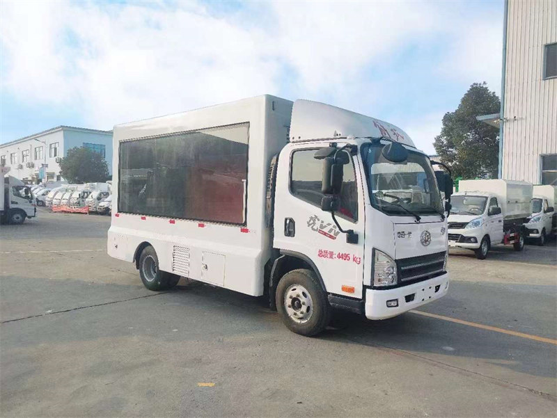 國(guó)六解放虎V廣告宣傳車帶升降現(xiàn)車