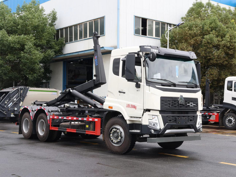 重汽豪沃后雙橋車廂可卸式垃圾車