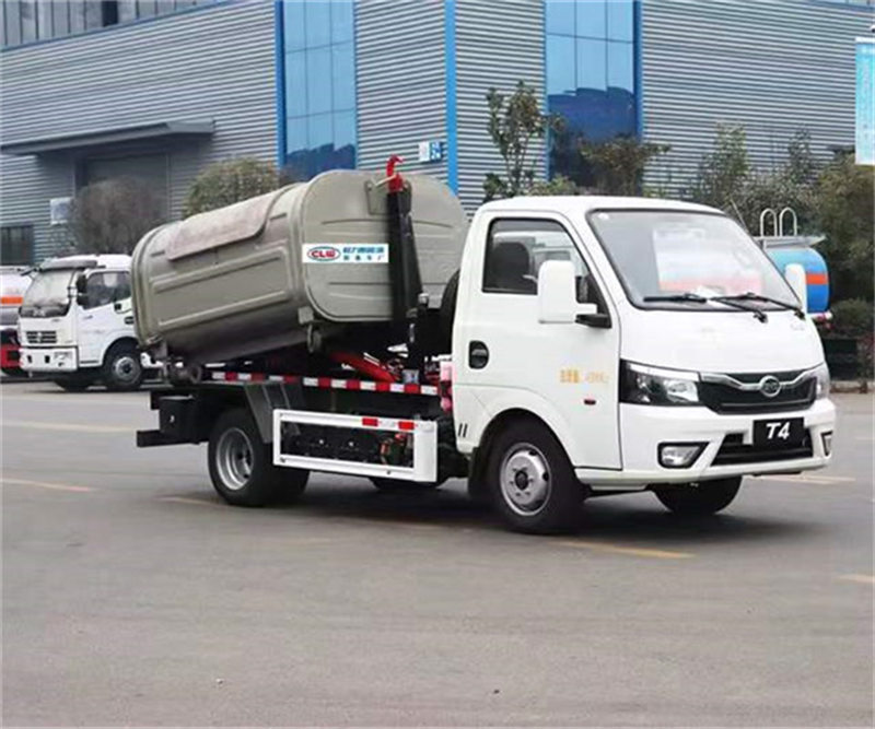 比亞迪T4純電動勾臂垃圾車續(xù)航里程280