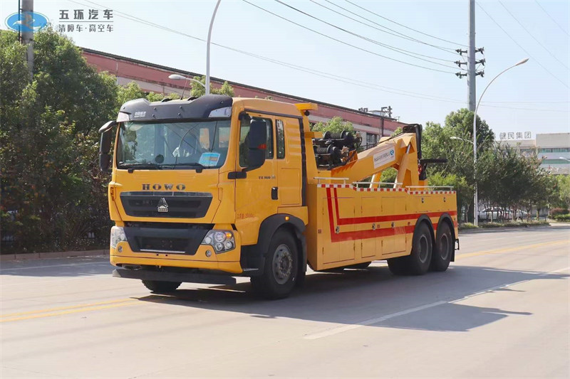 國六重汽豪沃后雙橋一拖一清障車實用性強(qiáng)