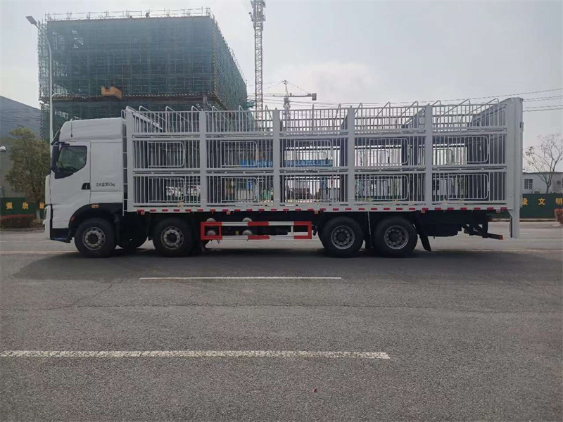 柳汽乘龍前四后八畜禽運輸車底盤硬核車型