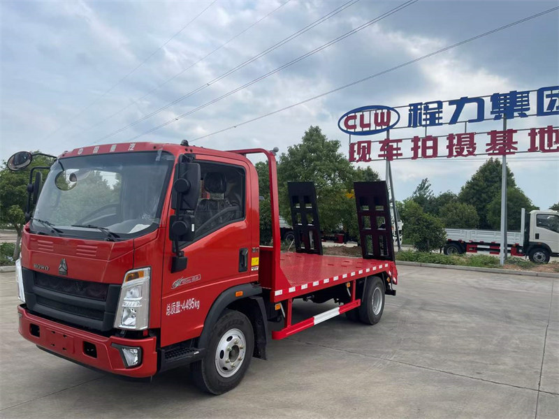 重汽豪沃平板運輸車藍牌重載爆款
