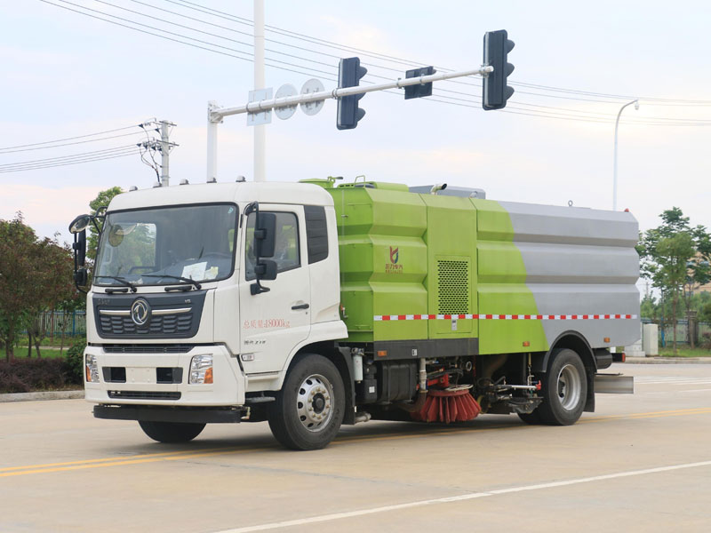 國(guó)六CLW東風(fēng)天錦洗掃車(chē)清水箱9方污水箱7方