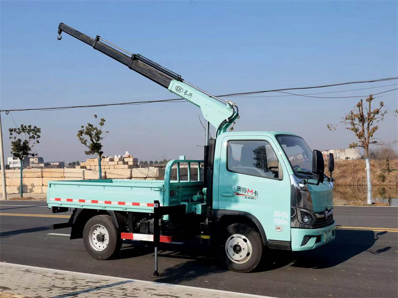 福田奧鈴M卡藍牌貨車吊之王配長興1.8噸折臂吊機