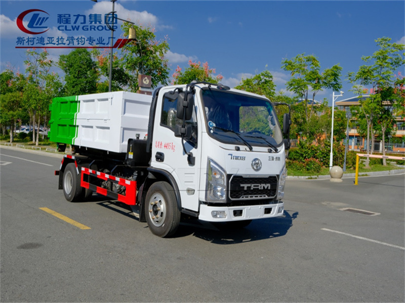 湖北三環(huán)國六藍(lán)牌重載4495KG車廂可卸式垃圾車