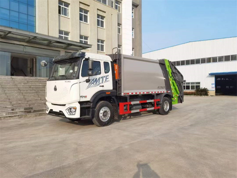 單橋壓縮王重汽豪沃1418方壓縮垃圾車現(xiàn)車