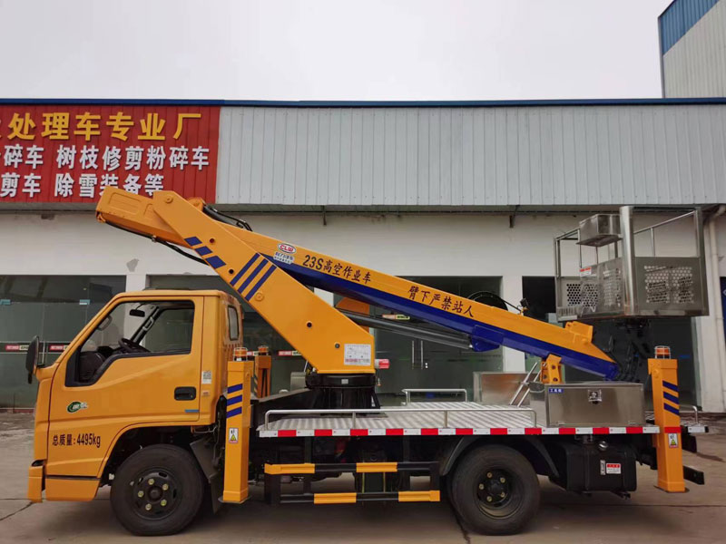 國六江鈴藍(lán)牌23米直臂伸縮式高空作業(yè)車