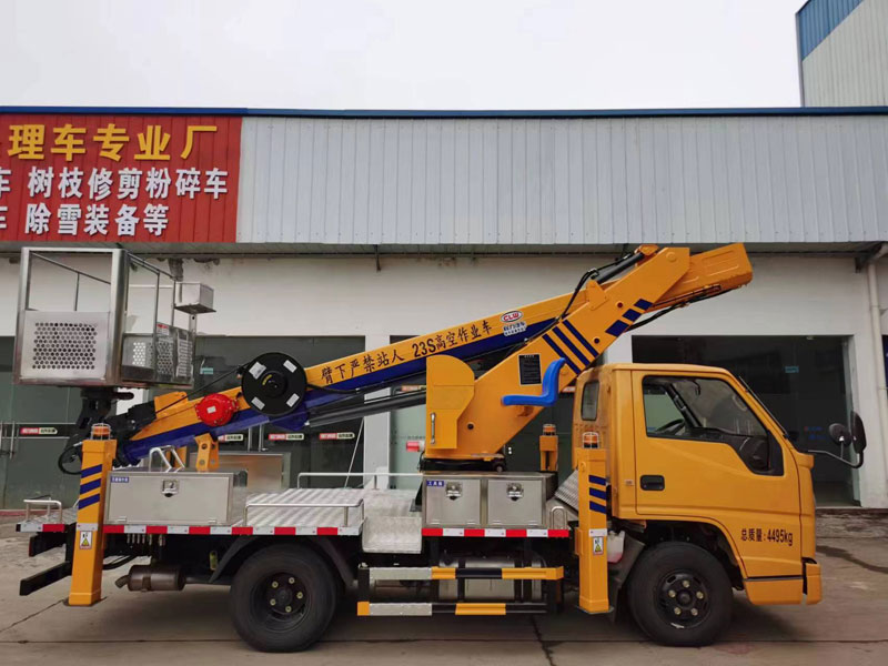國六江鈴藍(lán)牌23米直臂伸縮式高空作業(yè)車