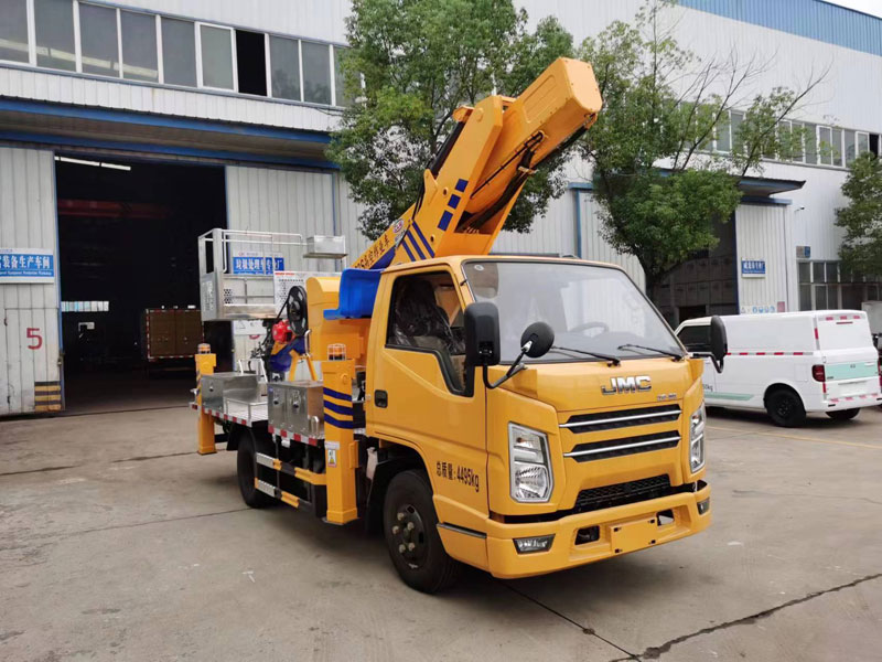 國六江鈴藍(lán)牌23米直臂伸縮式高空作業(yè)車