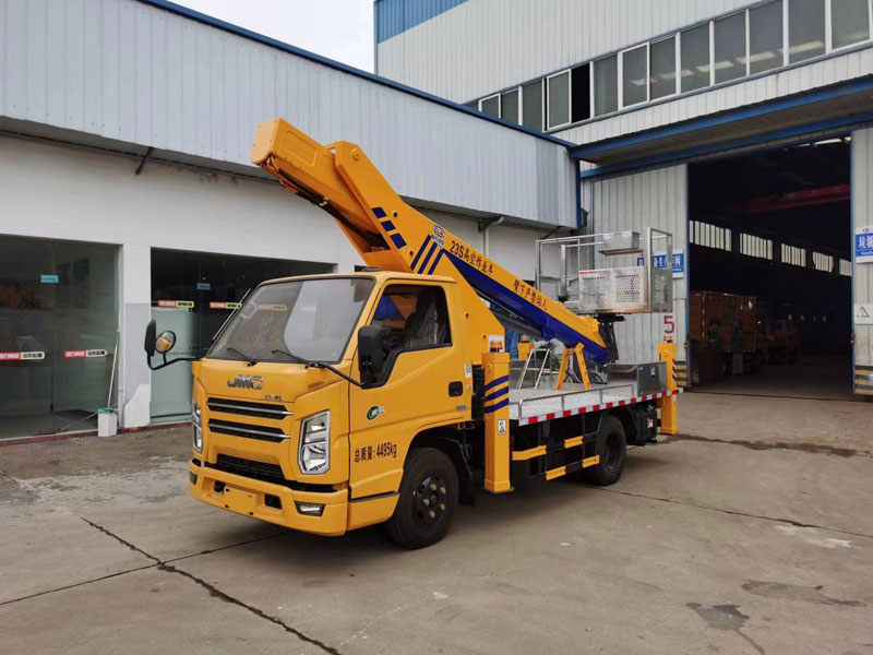 國六江鈴藍(lán)牌23米直臂伸縮式高空作業(yè)車