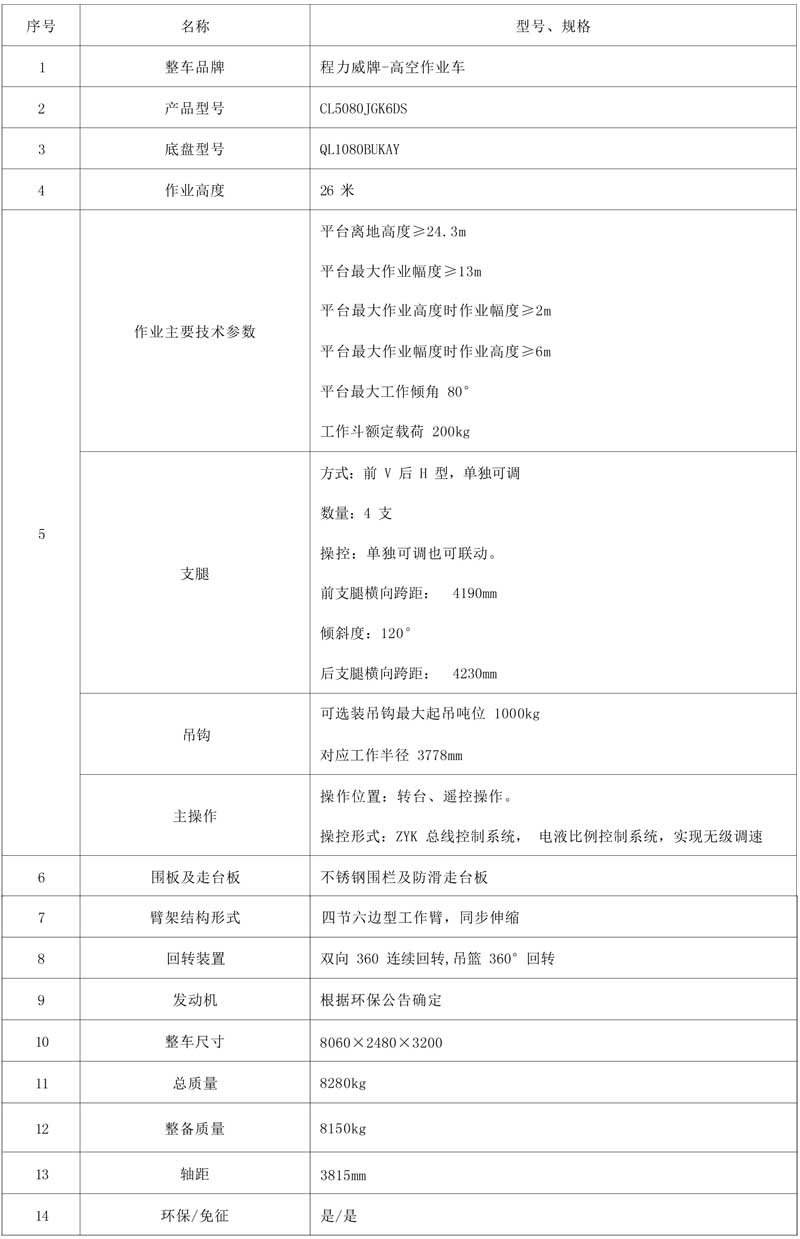 國六慶鈴五十鈴26米伸縮臂高空作業(yè)車