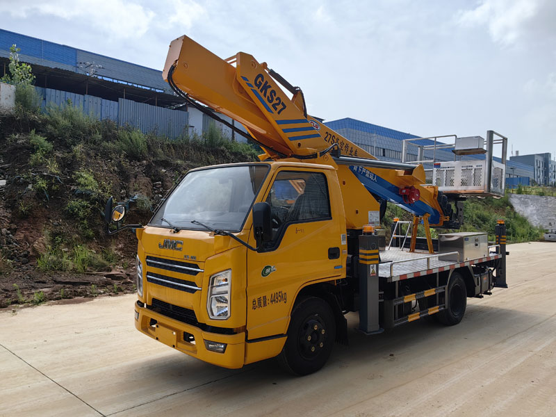國六江鈴藍(lán)牌27米直臂高空作業(yè)車