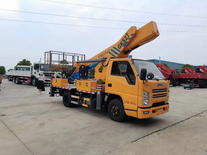 國六江鈴單排藍牌27米高空作業(yè)車