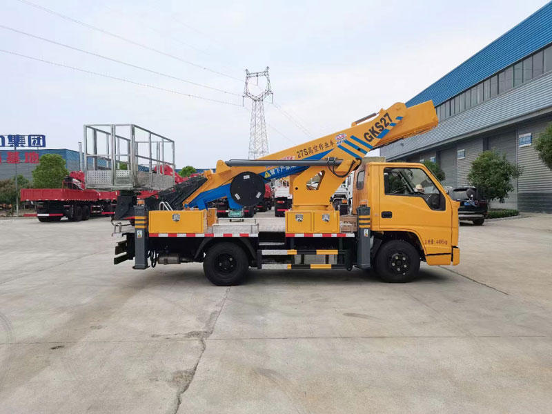 國六江鈴單排藍牌27米高空作業(yè)車