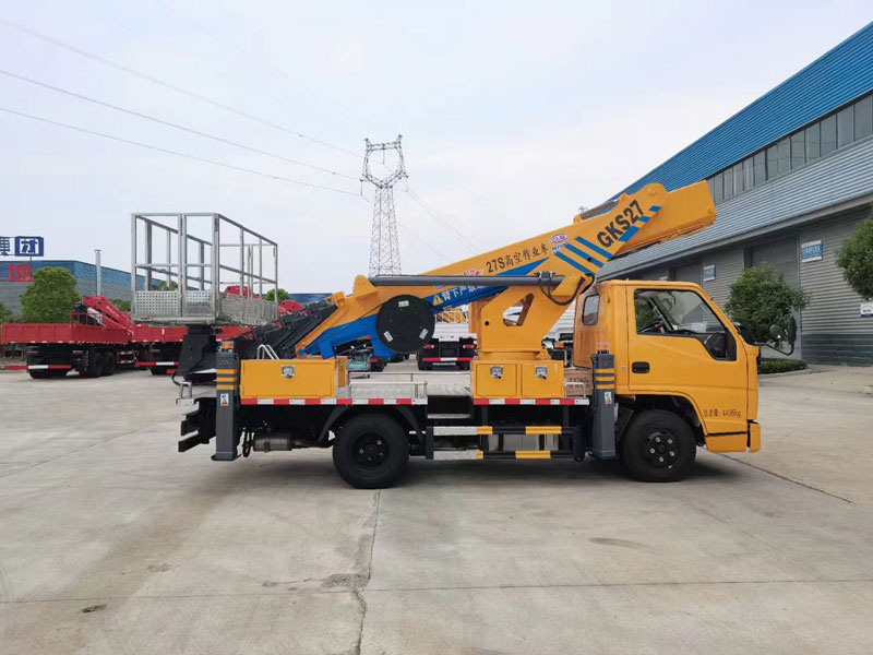 國六江鈴單排藍牌27米高空作業(yè)車
