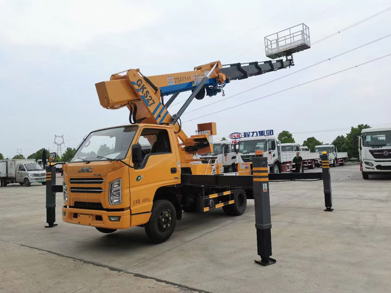 國六江鈴單排藍牌27米高空作業(yè)車