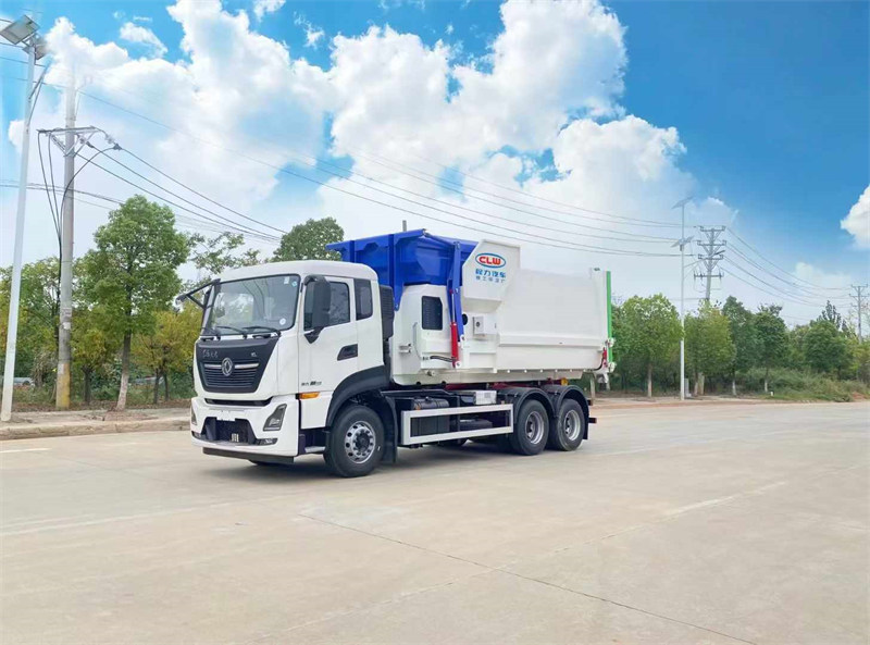 新品上市東風(fēng)天龍后雙橋勾臂垃圾車現(xiàn)車熱銷中