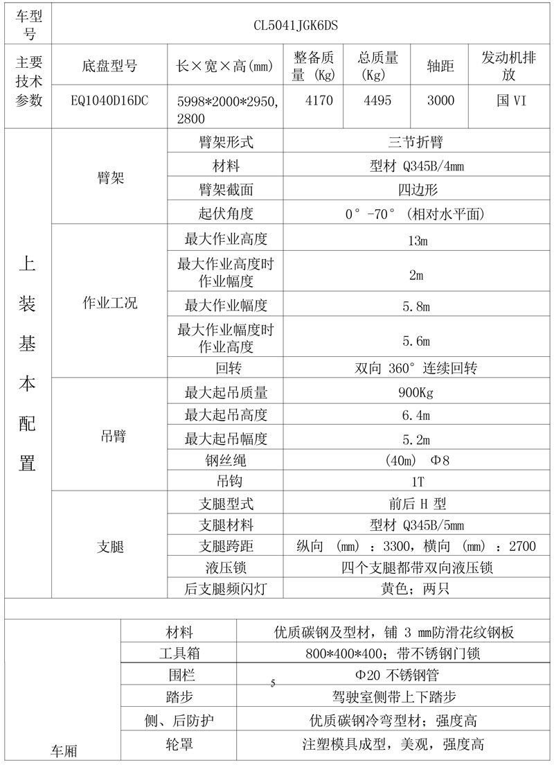 東風(fēng)途逸13米高空作業(yè)車-程力華鑫CL5041JGK6DS