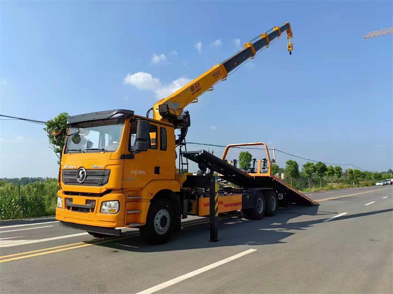 陜汽德龍M3000后雙橋清障帶吊車可上京牌